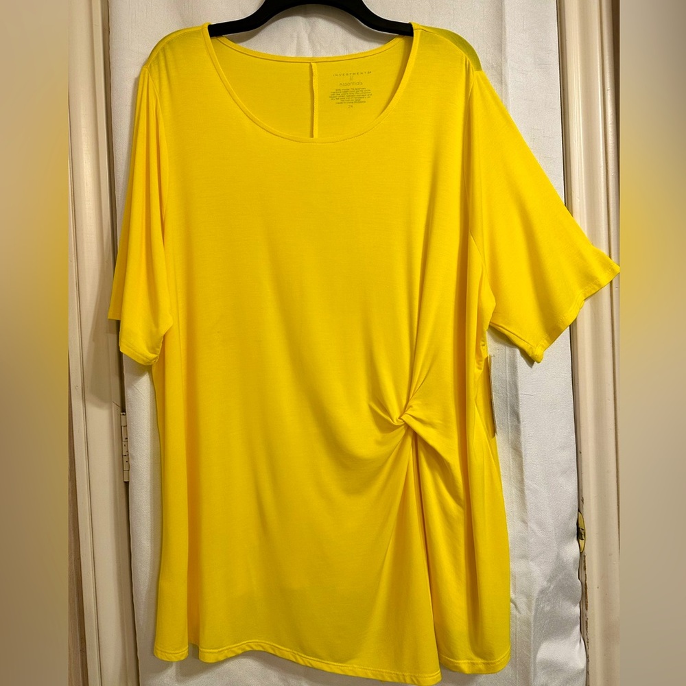 NWT- Investments-Essentials Yellow top